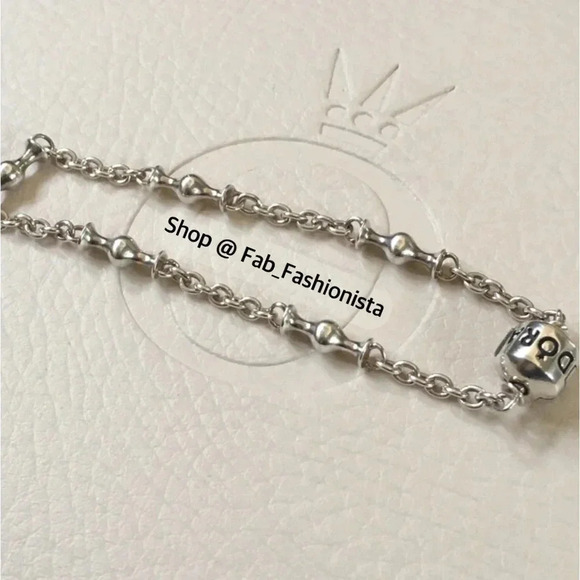 Pandora 5 clip sterling silver bracelet - Picture 10 of 13